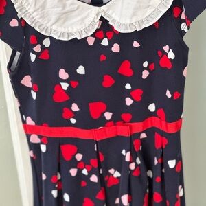 Janie and Jack Navy and Red Heart Dress